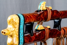 Redwood Burl Native American Flute, Minor, Mid A-4, #N3Ka